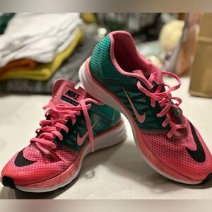 Nike Pink and Green (Watermelon) Athletic Shoes Size 9